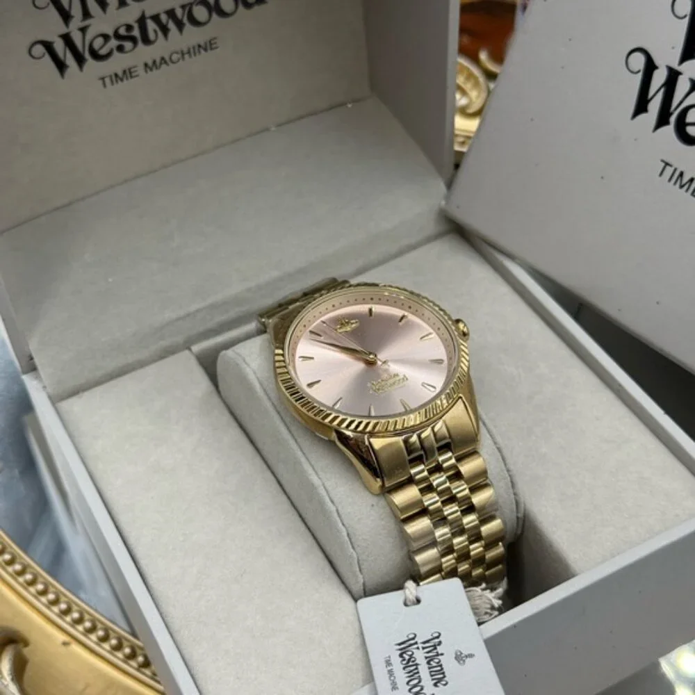 🆕 VIVIENNE WESTWOOD 🧿 NWT Stainless Steel The Seymour Watch, 38mm, Rose/Gold - Picture 5 of 15